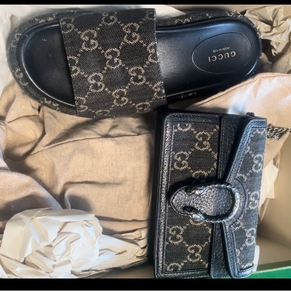 Gucci platform slides size 37 and purse - Picture 1 of 2